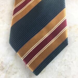 HENRY JACOBSON SILK BLEND REGIMENT STRIPE NECKTIE